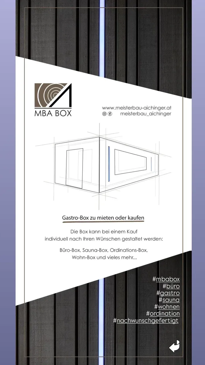 Flyer der MBA Gastrobox: Gastro-Box zu mieten oder kaufen